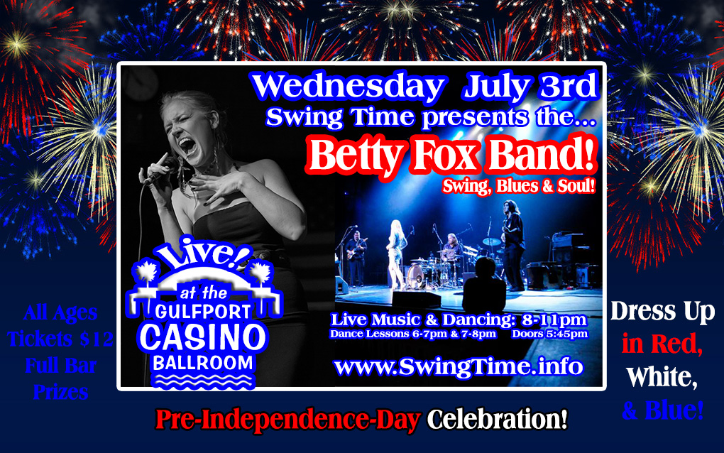 Betty Fox Band 7/3/2019 LIVE at the Gulfport Casino Ballroom in Tampa Bay FL